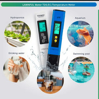 LAWNFUL Water pH Meter and TDS Meter, pH and 3 in 1 TDS&EC Water
