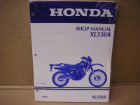 New Honda service manual HM 1077 for 1984 XL 350 R