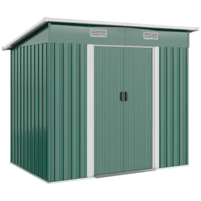 7'x 4' Metal Patio Storage Shed Garden Lockable Shed Tool Utilit, View more