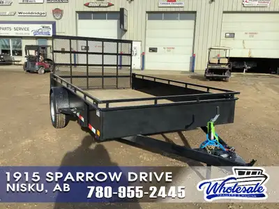 14FT SINGLE AXLE UTILITY TRAILER LOCATED IN NISKU, AB MODEL: UT714-3.5K SIZE: 82in. X 170in. WEIGHT:...