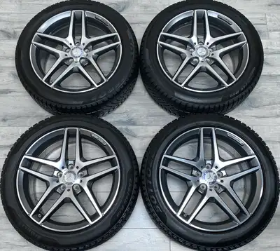 Selling a beautiful set of original AMG 19" wheels, TPMS and Pirelli Sottozero3 MO Winter Tires off...