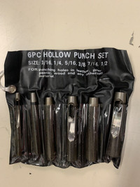 Punch Set for make holes 6pcs for Leather Etc. 