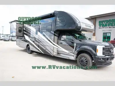 Thor Motor Coach Omni Super C diesel motorhome XG32 highlights: Exterior 32in.in. Smart TV Bunk Over...