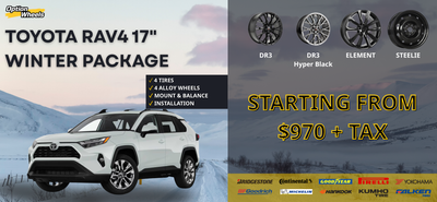 Price starting from $970 plus tax Toyota RAV4 17" Winter Wheel & Tire Packages Early Bird Special FR...