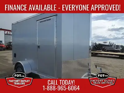 Welcome to Factory Outlet Trailers! Rental 6x10ft Aluminum Enclosed Cargo Trailer from Factory Outle...