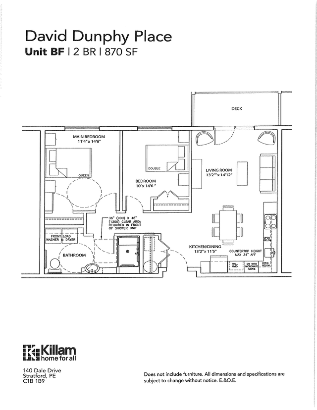 Barrier Free unit- 2 Bedroom 1 Bath in Long Term Rentals in Charlottetown - Image 4