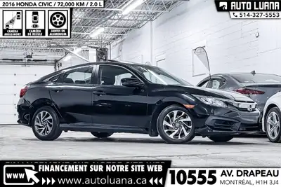 Auto Luana 2016 HONDA Civic PRENEZ UN RENDEZ-VOUS / BOOK AN APPOINTMENT (514) 327-5553 72000 KM CERT...