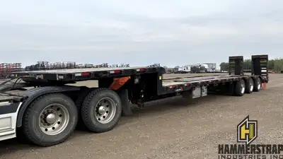 2022 GINCOR Tridem Tri Axle Step Deck Semi Trailer 113 inch width 35 Ft lower deck length 10 Ft uppe...