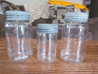 Vinatage Crown Jars c/w Glass Lids and Rings