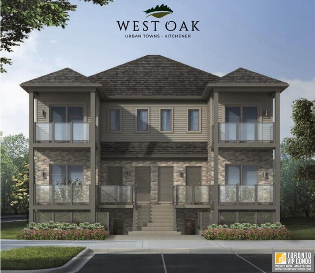 West Oak Urban Towns starting 300k in Kitchener Houses for Sale