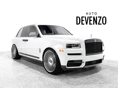 2023 Rolls-Royce Cullinan W12 AWD, White / Blue with a Full Wrap in Grey, Blacked Out Exterior Trim,...