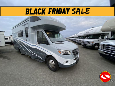 Winnebago View Class C diesel motorhome 24D highlights: Rear Bath Murphy+ Bed Pedestal Table U-Shape...