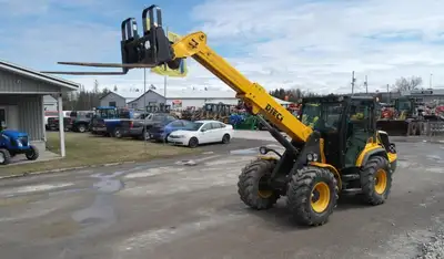 Diesel Cab/Heat/Air 75hp Kubota Engine Telecopic 14' Reach 6000KG Operating Weight Skid Steer Quick...