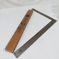 Very Old Carpenter's   Tools Level and Square