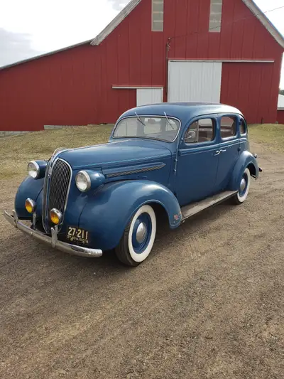 1937 Plymouth , 6volt, std, good condition, starts and drives fine, needs tlc. $10,500. obo. located...