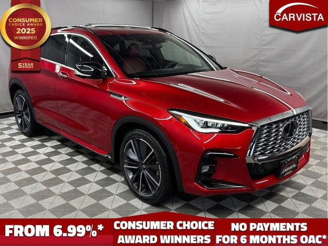 2023 Infiniti QX55 SENSORY AWD - NO ACCIDENTS/FACTORY WARRANTY/L in Cars & Trucks in Winnipeg