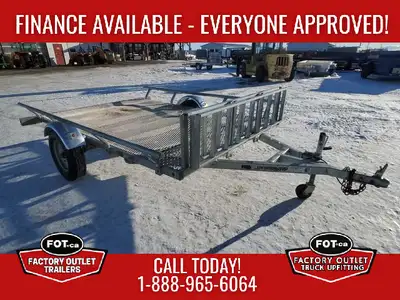 PRE-OWNED 2025 6ft x 9ft4in ATV Trailer from Marlon Trailers - Self Storing Loading Ramps - 1,200 lb...