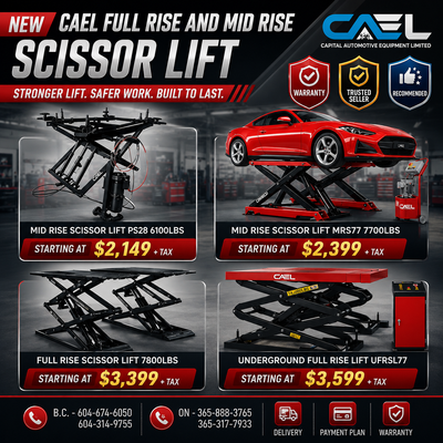 CAEL Scissor Lifts Built for Strength, Safety & Performance! Upgrade your shop or garage with CAEL-c...