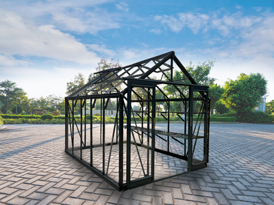 NEW LUXURY ALUMINUM FRAMED TEMPERED GLASS GREENHOUSE, View more