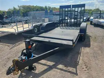 2025 Canada Trailer Low Incline Equipment SL 7X14 tandem 7000lb axles GVWR 15120lbs with a cargo cap...