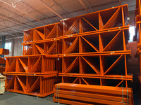 100's of new 12' tall pallet rack frames in stock. Pick up now.