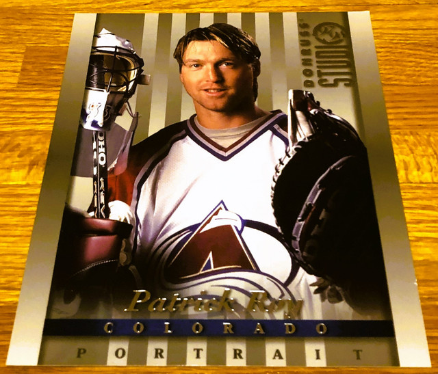 1997 Patrick Roy Colorado Avalanche Donruss Card Framed Portrait in Arts & Collectibles in Calgary - Image 2