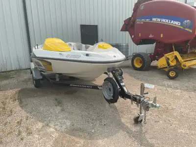 2008 SEA-DOO SPEEDSTER 150 SPORT BOAT WITH TRAILER STOCK #A114397 208 HOURS 215 HP ROTAX 4-TEC 1503...