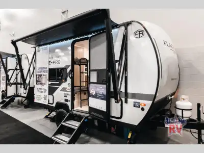 Forest River Flagstaff E- Pro LE travel trailer E13LE highlights: 54in.in. x 74in.in. Bed Bunkhouse...