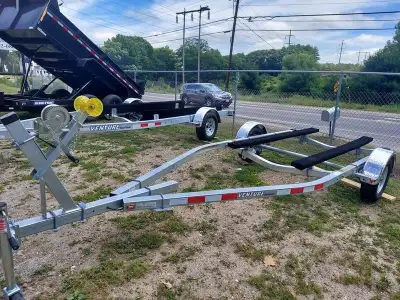 2021 shorelander XL 14 to 18’ boat galvanized coated 12” wheels 2” ball Easy adjustable bunks 3500lb...