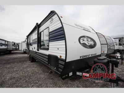 Forest River Cherokee Grey Wolf travel trailer 27LH highlights: Island Peninsula with Bar Stools L-S...