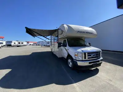 Thor Motor Coach Four Winds Class C gas motorhome 28Z highlights: Bedroom 12V Outlet 68in.in. Jackkn...