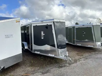 Neo All-Aluminum Enclosed Snowmobile Trailers - In Stock Now These trailers come standard with cable...