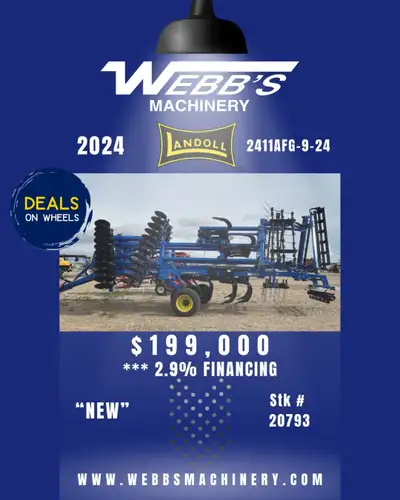 2024 LANDOLL 2411AFG-9-24 COMPACT DISC Ripper, 18' working width, 9 Shank, 24" Discs, 24 Qty Discs,...