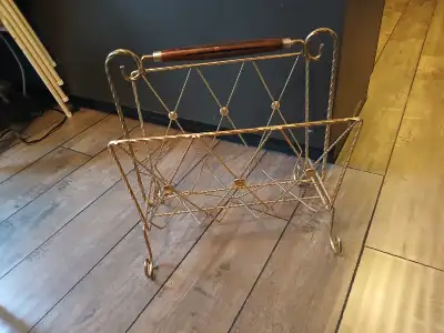 Vintage metal Magazine Rack, View more