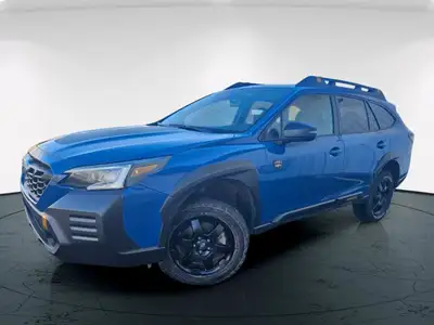 The 2022 Subaru Outback Wilderness in a striking blue finish with an all-wheel-drive system is your...
