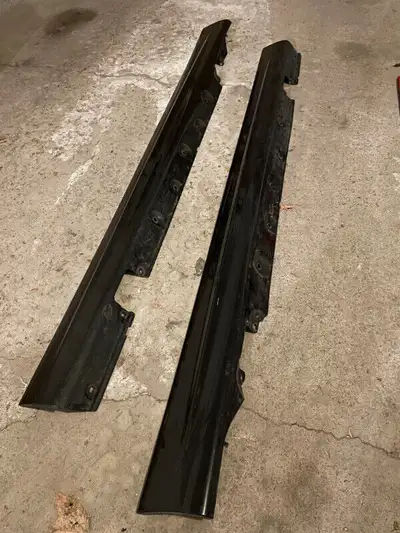 BMW E46 Sedan Jet Black OEM Side Skirts
