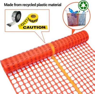 NEW 4 FT X 50 FT ORANGE SNOW FENCE WIND FENCE PLASTIC 57WF6 COMPARE AT $59.95 SALE $28.95 10 PCS $26...
