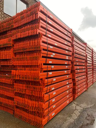 USED 8" LONG X 3" THICK BEAMS FOR PALLET RACKING, View more