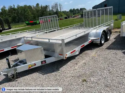 In Stock Clear-out! - Save $750 on this new 2026 Miska Silver Bullet Aluminum Landscape Trailer with...