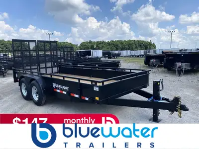 Canada Trailers Tandem Axle Utility Trailers 15,120lbs GVWR is $7,030.00 or $140.58/month! Ord: 8434...