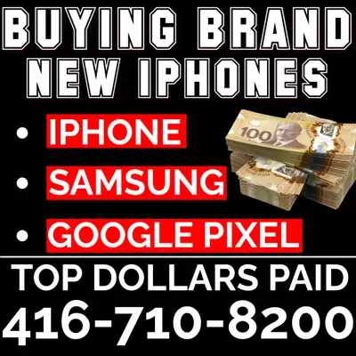 We Buy All Brand-New, Unlocked & Locked Apple iPhones for Cash! Looking to sell your brand-new iPhon...
