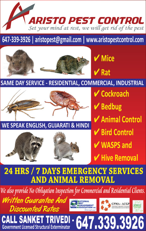 PEST CONTROL SERVICES in Other in Mississauga / Peel Region