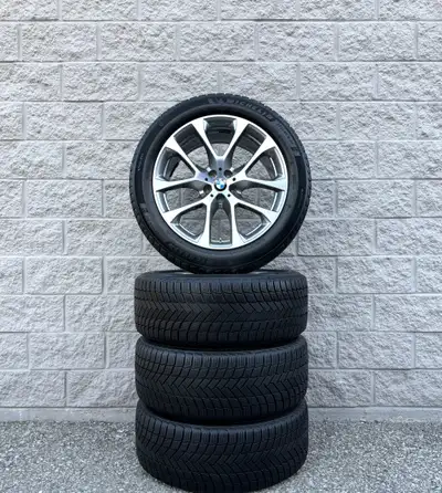 Michelin X-Ice Snow SUV Winter Tires and original 20 inch BMW X5 / X6 "Style 738" Two-Tone Grey Rims...