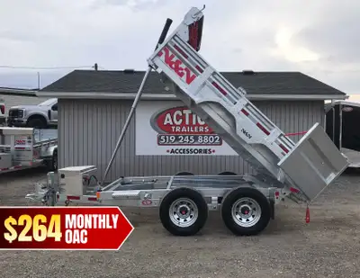 N&N STORM SERIES 6'x10' TANDEM AXLE GALVANIZED DUMP TRAILER: 5 TON Why settle for less when you can...