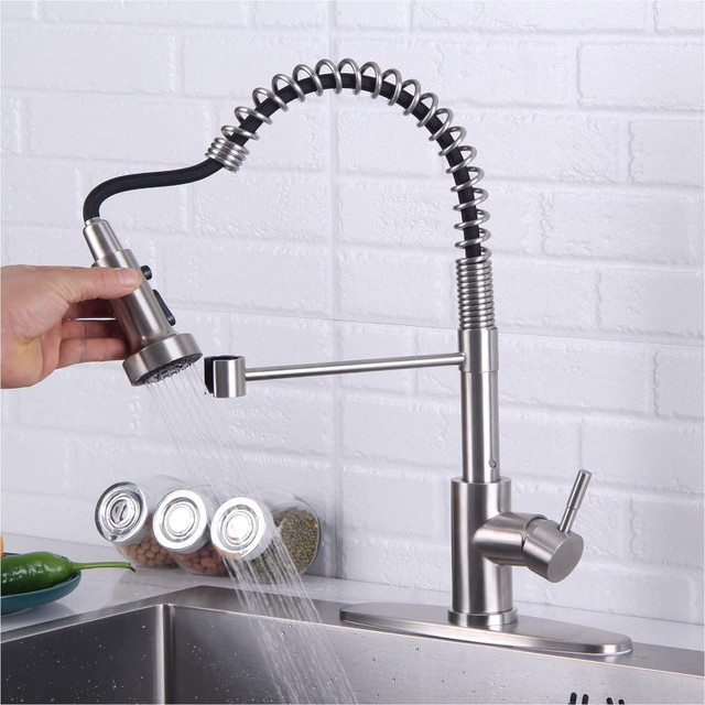 HOTTIST Kitchen Faucet with Pull Down in Plumbing, Sinks, Toilets & Showers in Gatineau - Image 4