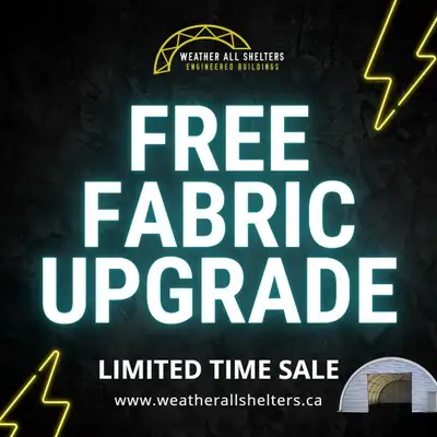 LIMITED TIME ONLY - Free Fabric Upgrades For Portable Buildings, View more