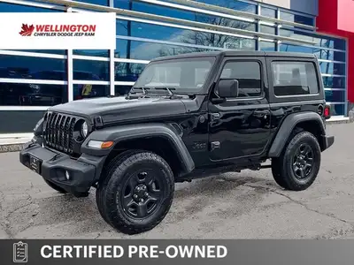 Recent Arrival! Black 2024 Jeep Wrangler Sport 4x4, One Owner, Clean Car Fax Report, Push Button Sta...