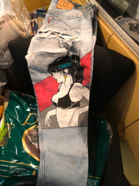 LEVI'S 501 VINTAGE HAND PAINTED JEANS FROM THE 80'S