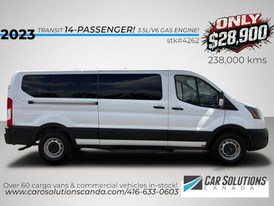 STK#4262...RARE FORD TANSIT 14-PASSENGER VAN...3.5LV6 GAS ENGINE...POWER WINDOWS AND LOCKS, BACKE UP...