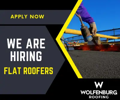 Hiring Flat roofers - FULL TIME, View more